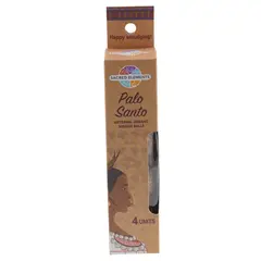 Bile parfumate artizanale organice pentru fumigatie Sacred Elements - Palo Santo 4 buc