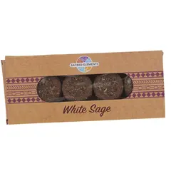 Discuri parfumate artizanale organice pentru fumigatie Sacred Elements - White Sage 4 buc