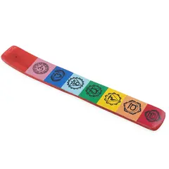 Suport ardere betisoare parfumate cu cele 7 chakre, rosu - 25,5cm