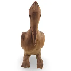 Figurina vintage din lemn sculptat manual, pelican, 21cm