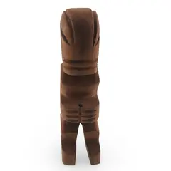 Statueta vintage din lemn sculptat manual, figurina mare stilizata cu detalii tribale, 21cm