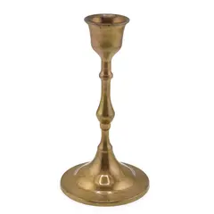 Sfesnic din alama vintage, model auriu clasic, 13cm