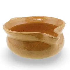 Vas ceramic vintage, model maro glazurat, 16cm