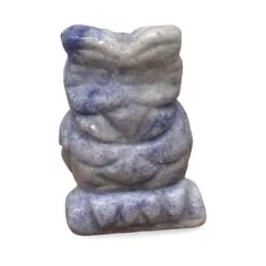 Bufnita Cuart albastru figurina gravata 47mm