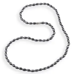 Colier Hematit oval fatetat, 6mm