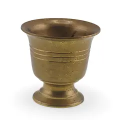 Pocal vintage din alama cu baza inaltata, 6cm