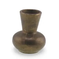 Vas vintage din alama cu gat evazat, 7cm