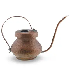 Stropitoare vintage din cupru ciocanit, gat lung decorativ, 30cm