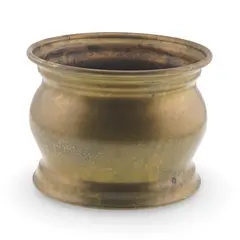 Vas vintage din alama, forma bombata clasica, 11cm