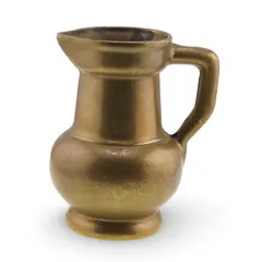 Cana vintage din alama, model clasic cu gat inalt, 12cm