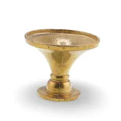 Pocal vintage din alama, cupa adanca pe picior, 6cm