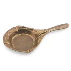 Scrumiera vintage din alama, model decorativ, 17cm