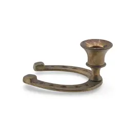 Sfesnic vintage din alama, model potcoava norocoasa, 6,5cm