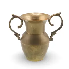 Cana vintage din alama cu doua manere decorative, 7cm