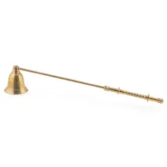 Stingator vintage din alama pentru lumanari, model clopot, 29cm