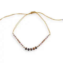 Bratara snur maro, Ochi de tigru discuri 5mm