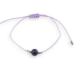 Bratara snur mov, Ametist sfera 8mm