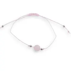 Bratara snur roz, Cuart roz sfera 8mm