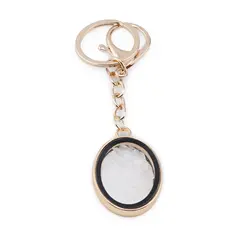 Breloc auriu cu spartura de Cristal de stanca, 11cm