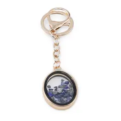 Breloc auriu cu spartura de Lapis Lazuli, 11cm