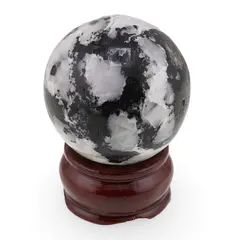 Piatra lunii cu Turmalina, sfera naturala unicat, Z4