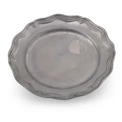 Tava vintage ovala din metal cu margine ondulata, 10cm