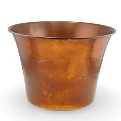 Galeata vintage din cupru ciocanit manual, 20,5cm