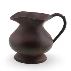 Ulcior vintage din metal patinat cu baza inaltata, 10cm