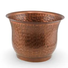 Galeata vintage din cupru ciocanit manual, 16cm
