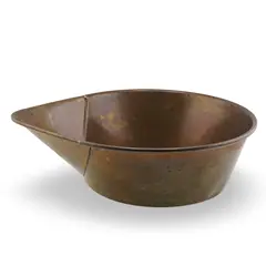 Vas vintage din alama cu gura ascutita, 26,5cm