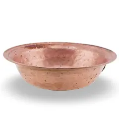 Bol vintage mare din cupru ciocanit manual, 18cm