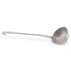 Polonic rotund vintage din aluminiu cu maner lung, 32cm