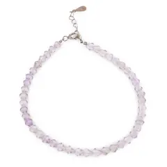 Bratara Ametist lavanda romb fatetat 4mm si argint 925