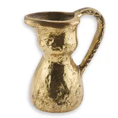 Ulcior vintage din alama cu maner decorativ, 10cm