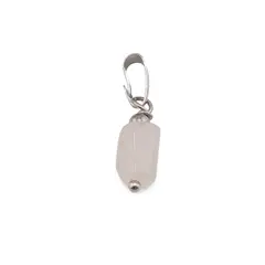 Pandantiv Cuart alb, tubular 9mm