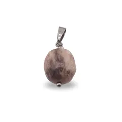 Pandantiv Piatra lunii gri fatetata, 14mm