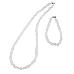 Set colier si bratara Opalit sfere fatetate 6mm