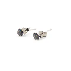 Cercei cu surub din Argint 925 si Topaz mistic, 4mm