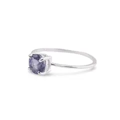 Inel din argint 925 subtire cu Iolith, marimea 53 - montura tip prong