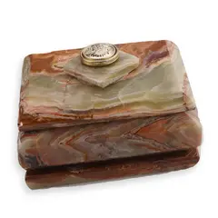 Caseta de bijuterii din Onix de Pakistan - 6x9,5cm