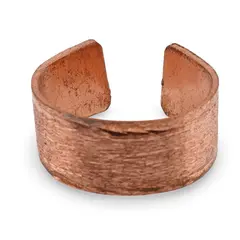 Inel reglabil din cupru masiv cu model ciocanit lateral, 10mm