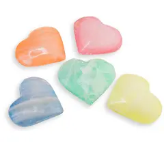 Inima slefuita din Onix de Pakistan colorat, 5-6cm
