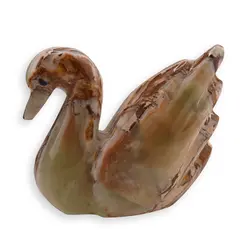 Figurina slefuita din Onix de Pakistan, lebada - 8cm