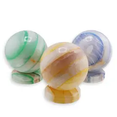Sfera din Onix de Pakistan colorat cu suport, 9cm