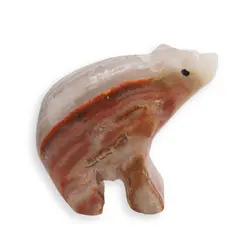 Figurina slefuita din Onix de Pakistan, urs - 8cm