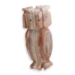 Figurina slefuita din Onix de Pakistan, bufnita - 13cm