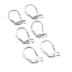 Accesoriu din Argint 925, agatatoare pentru cercei leverback model geometric, trei perechi - 11x9mm