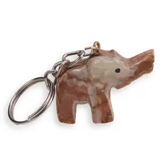 Breloc din Onix de Pakistan, elefant - 4,5cm
