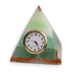 Ceas model piramida din Onix de Pakistan colorat - 8cm