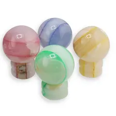 Sfera din Onix de Pakistan colorat cu suport - 3,5cm